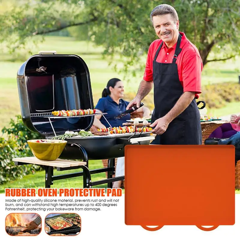 Grill Mat Silicone Oven Mats BBQ Liners Reusable Barbecue Baking Mats Nonstick Under Grill Mat Grill Home Kitchen Accessories