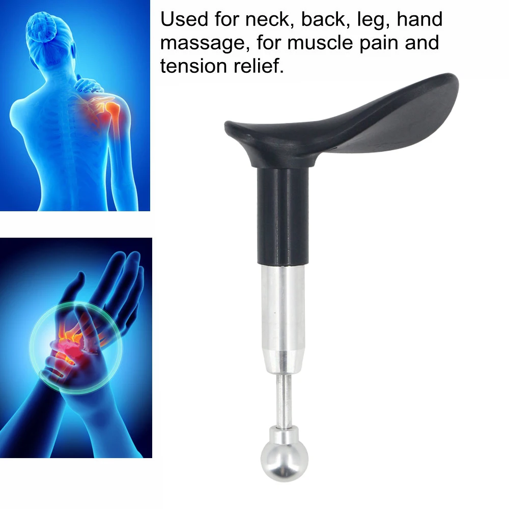 Manual Trigger Point Pressure Massager Multifunctional Body Deep Tissue Massage Gun with Replacement Head Muscle Pain Relief