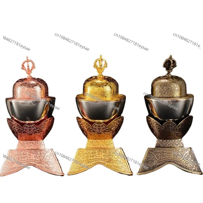 Cuenco Tibetano de Bronce Toba - Artesanía Tantrica de Aleación, Obsequio Budista Auspicioso para el Hogar y Colección de Escritorio
