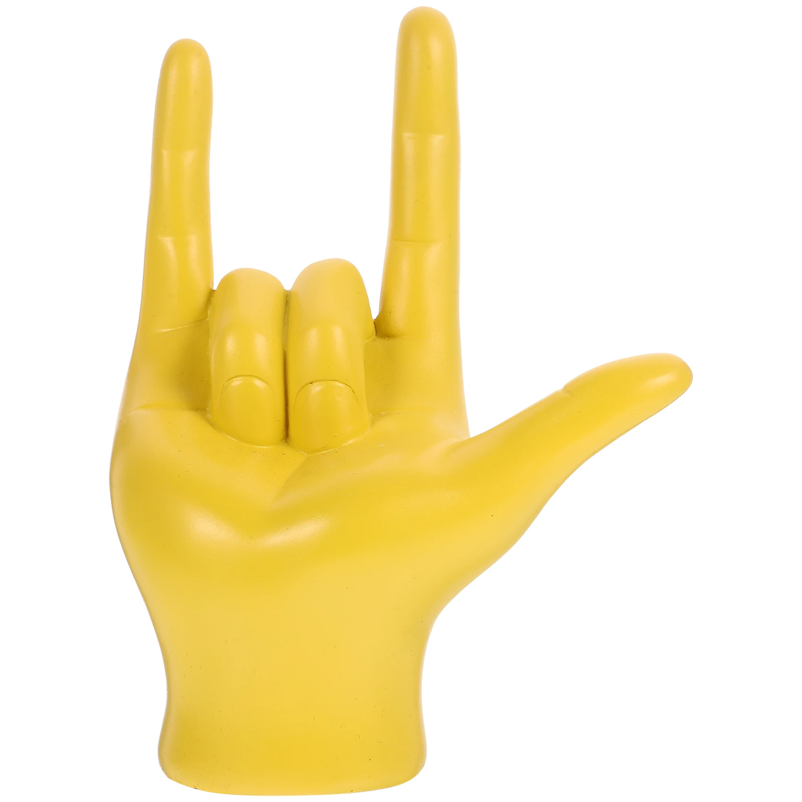 

Yellow Gesture Resin H Statue Bedroom Study Modern Finger Sculpture Home Exquisite Finger Sculpture Decor Mini Model Crafts