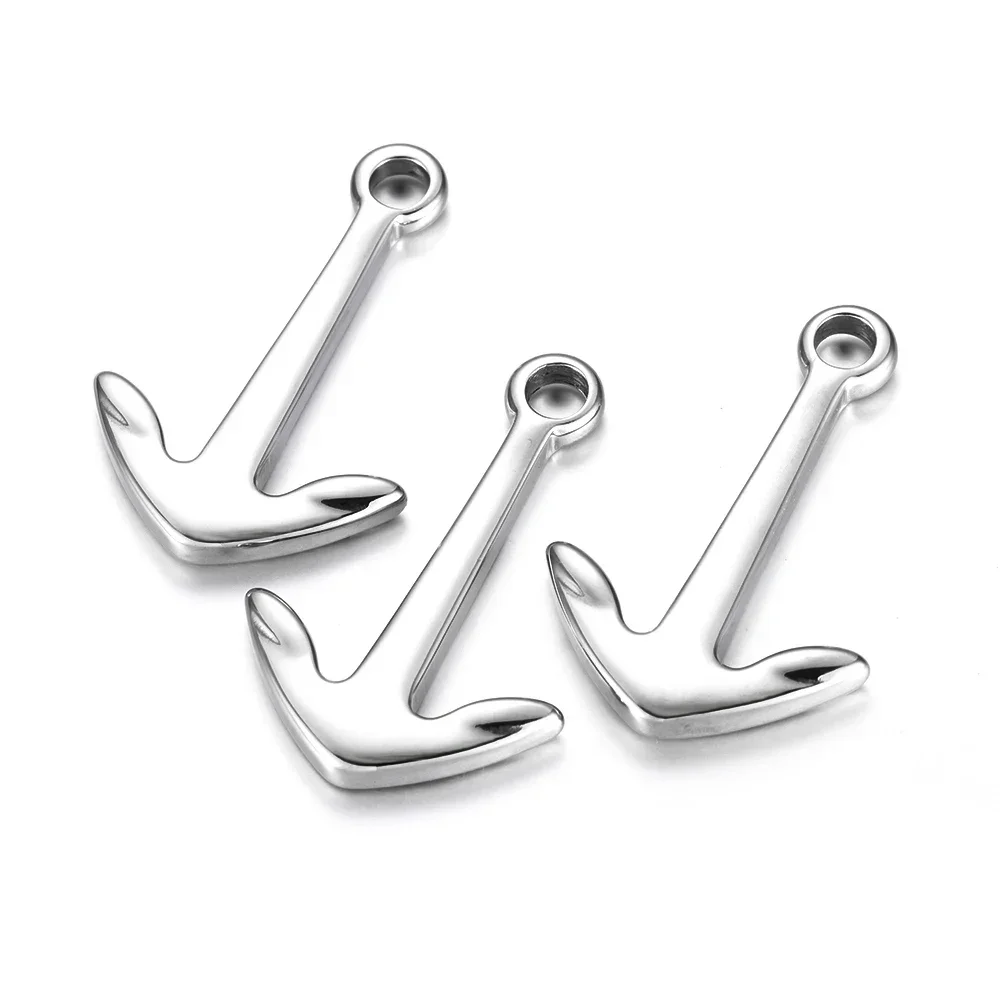 Stainless Steel Anchor Hooks Clasps Accessories for Milan Rope Leather Bracelet Jewelry Making Necklace Pendant Findings