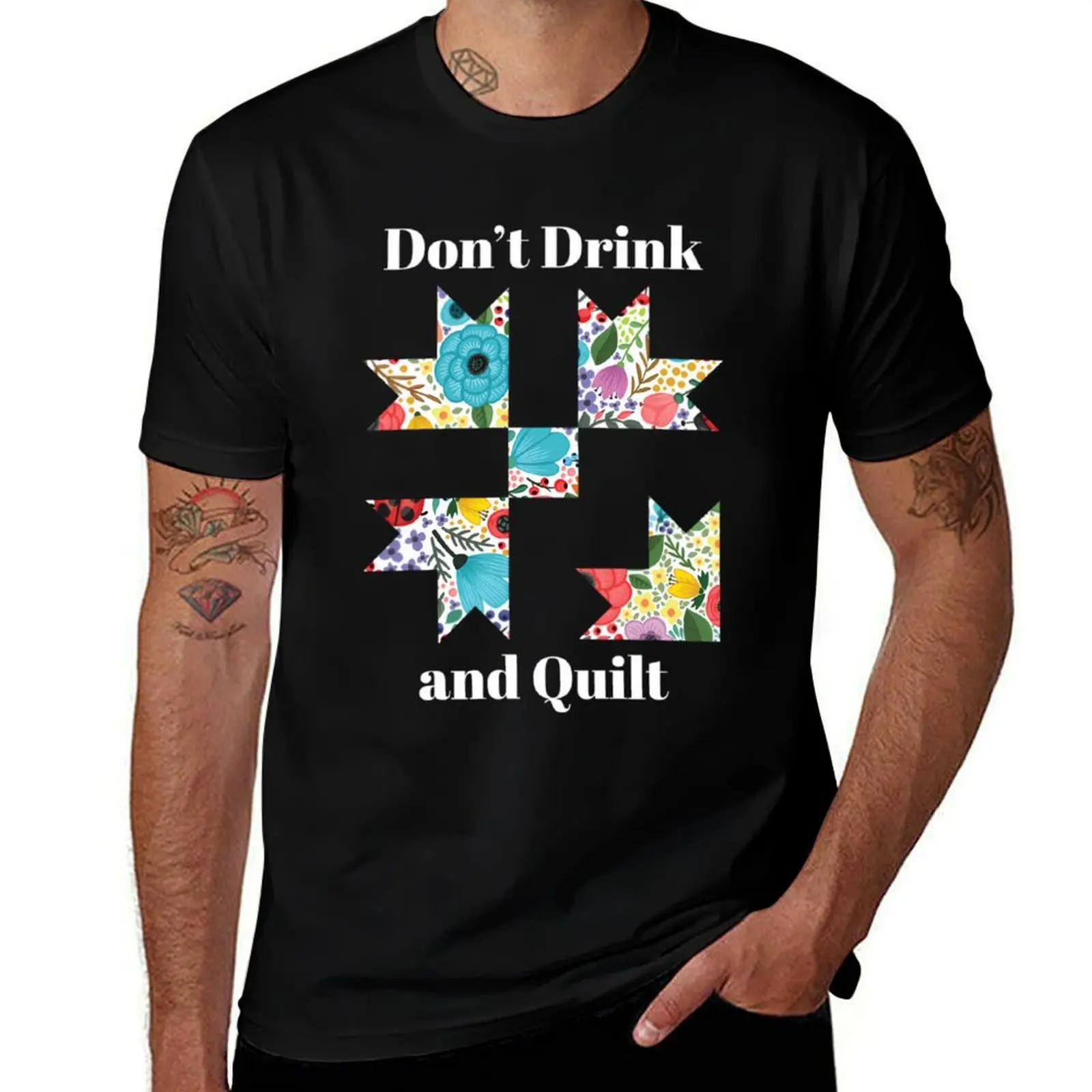 Don't Drink Quilt Sewing \t Quilting \t 1\t T-Shirt Anti-Fade Casual Tee Shirt T-Shirt