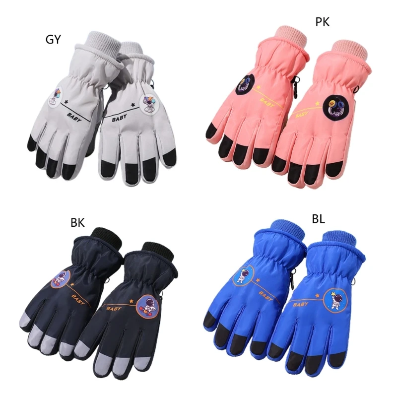 

B2EB Winter Snow Gloves Waterproof Kids Ski Gloves Children Mittens Thermal Gloves