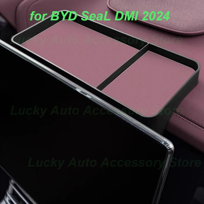 

Автомобильный ящик для хранения за экраном для BYD Seal DMI 2024, за навигационным экраном и т. д., тканевый ящик для хранения из АБС-пластика, аксессуары для интерьера