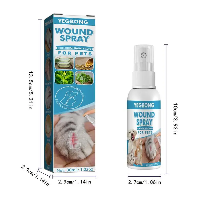 30ml Pet Skin Care Products Health Care Mild Ingredients External Use Dog Skin Ulcer Spray Pet Sensitive Skin Cleaning Supplies images - 6