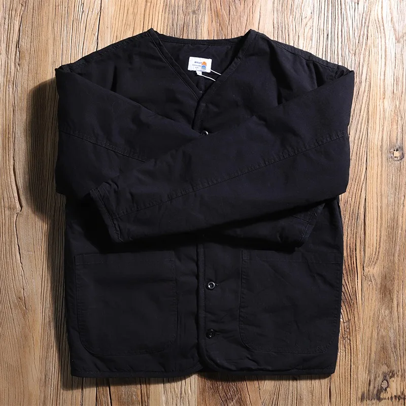New Fashion Military Winter Jacket Men's Unlined Quilted Warmth Inner Workwear Coat Casual Loose Fit Polyester Fiber