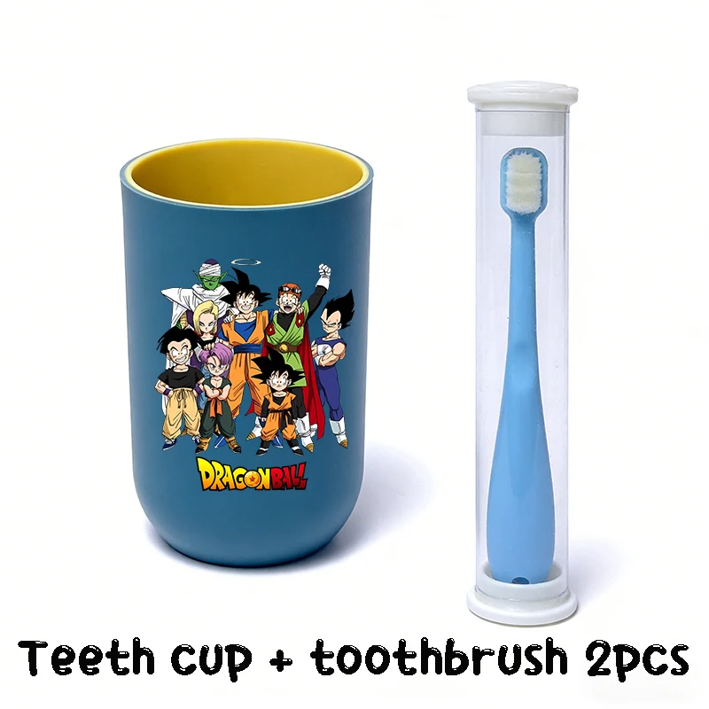 

Dragon Ball Boy Teeth Cup Toothbrush 2pcs Set Anime Goku Cartoon Mouthwash Cup Children Water Cups Boy Toothbrush Cup Home Gift