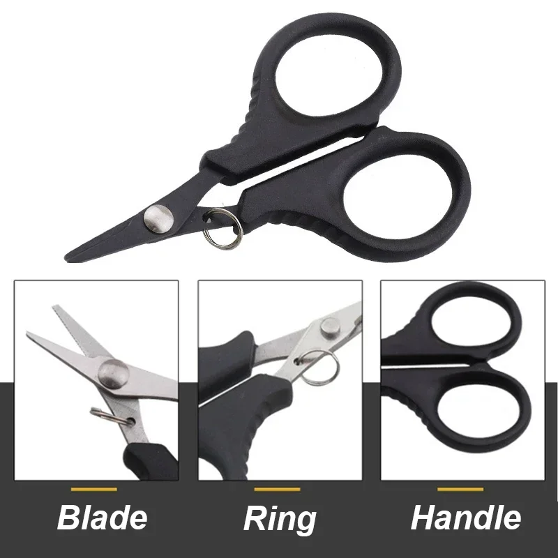 Stainless Steel Fishing Scissor Portable Scissor Plier Cut PE line Braid Line Cutter Plies Carp Fishing Tools Accessories