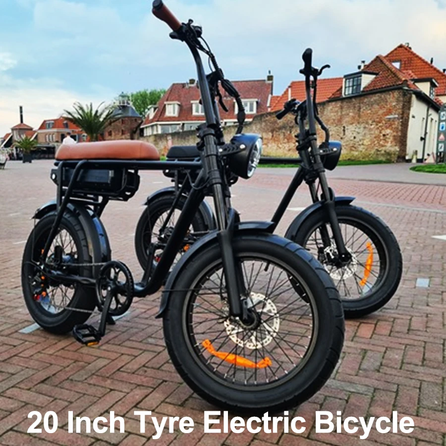 T6 Electric Bicycle 20*4.0 Fat Tire 750W Motor 48V 18.5AH Lithium Battery Road Electric Bike Adults Waterproof Mountain EBike