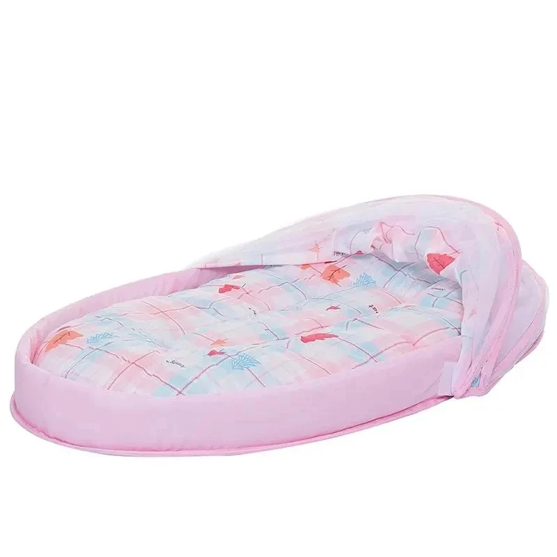 Summer Portable Bed-in-Bed Newborn Bed Mosquito Net Foldable Baby Mosquito Net Anti-mosquito Cover With Cotton Cushion