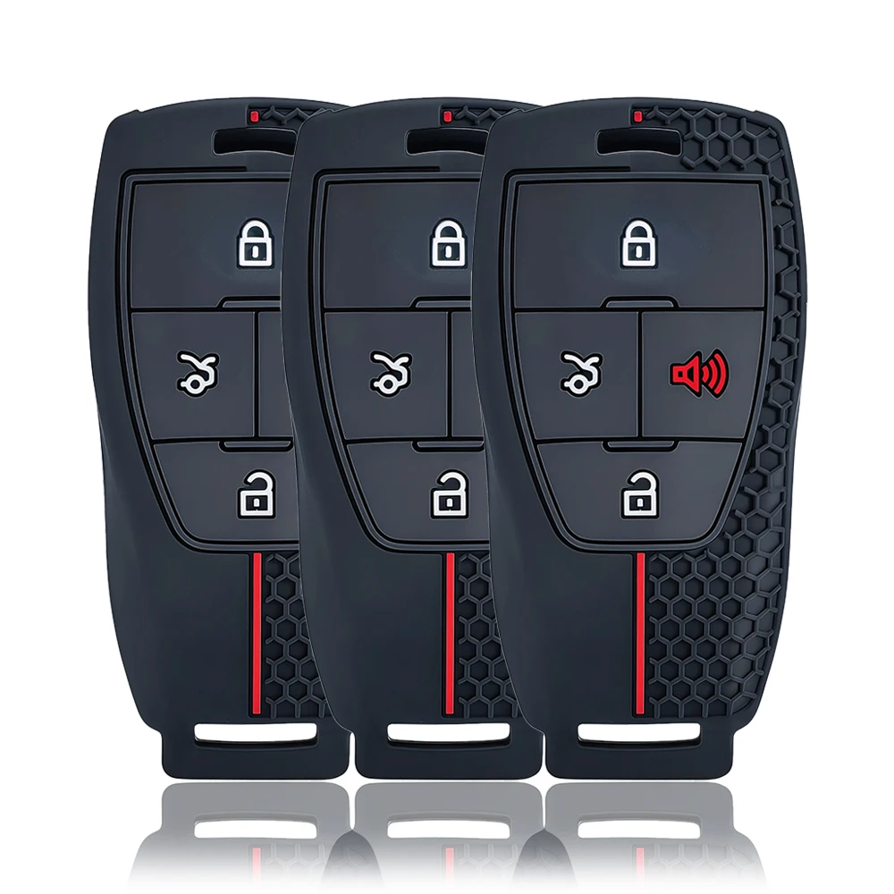Hot Sale Silicone Black for Baic X55 X35 X75 Ii Evo 5 Beijing Bj40 Bj80 U7 X7 Remote Smart Auto Car Key Case Cover Fob Holder