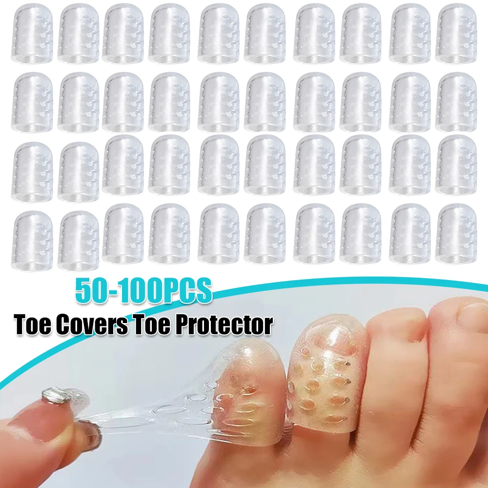 حماية أظافر القدم مرونة راتينج السيليكون أغطية أصابع القدم غطاء حماة تخفيف الألم شفافة مقاومة للاهتراء العناية بالقدم #1