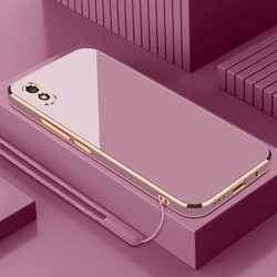 For Redmi 9A Sport Case Luxury Square Plating Redmi 9A 9AT 9i Phone Case ShockProof Silicone Back Cover Fundas