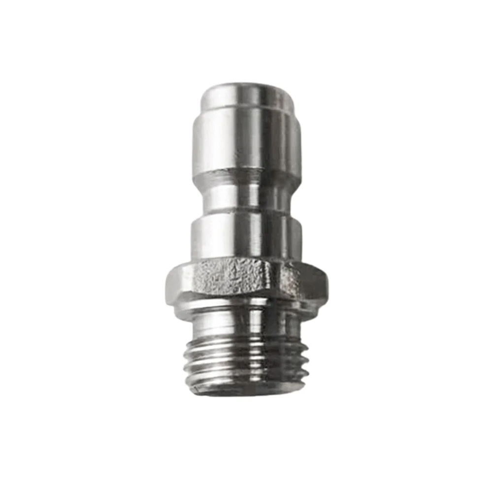 محول معدني الفولاذ المقاوم للصدأ + G1/4 ذكر/+ G1/8 ذكر 1/4 توصيل سريع التوصيل فوهة سنو رغوة انس محول اكسسوارات غسيل السيارات