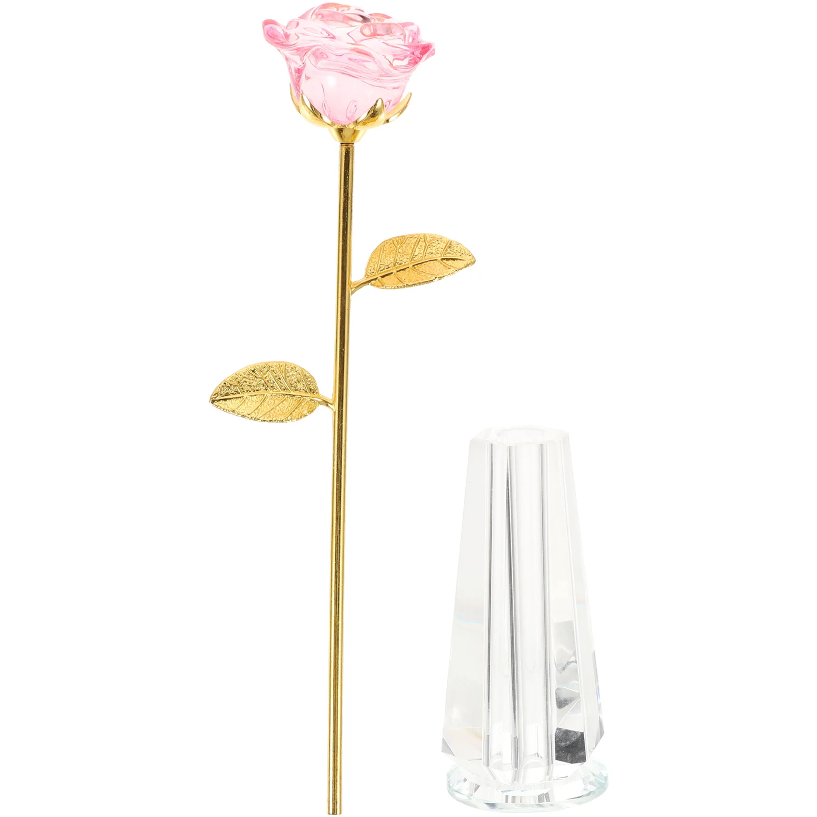 

1Set Crystal Flower Home Decor Beautiful Tabletop Centerpiece for Office Dresser Cabinet Housewarming Decoration Gift