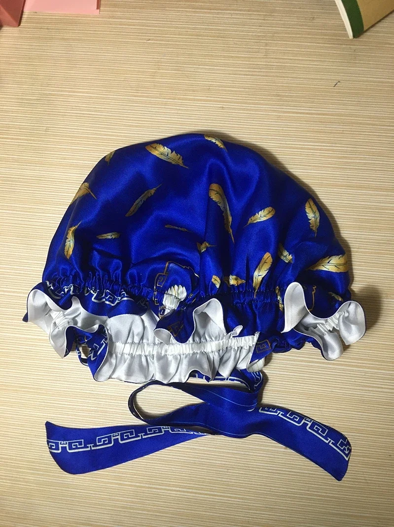 

Двусторонняя шелковая шапочка для сна, дышащий шелковый головной убор из тутового шелка, шапочка для сна без нажатия волос, шапка