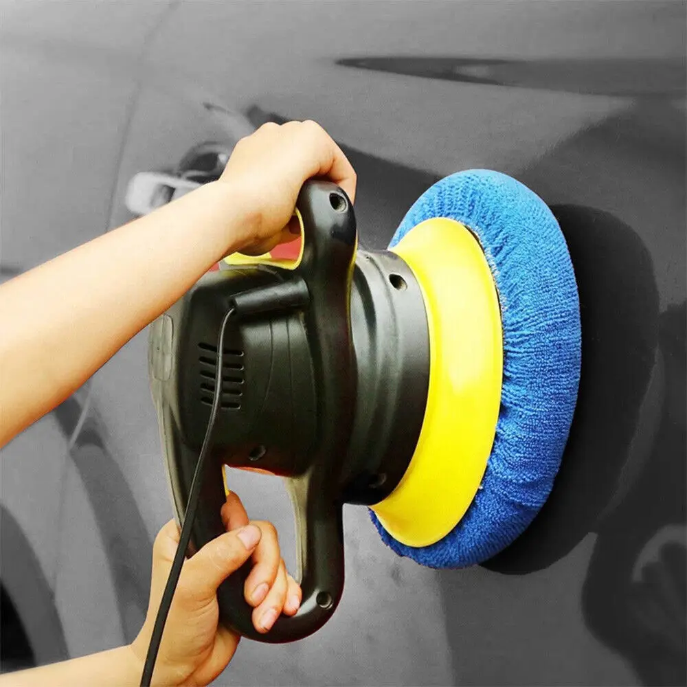 10pcs 9 To 10 Inch Car Orbital Buffer Polisher Pads Bonnets Microfibre Cover Polishing Pad Kit