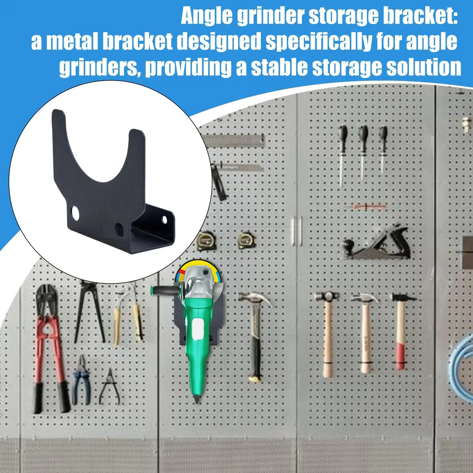 Angle Grinder Wall Mounted Bracket Grinder Tool Polisher Storage Rack Stand Multifunctional Organizer Cabinet Hanger Garage