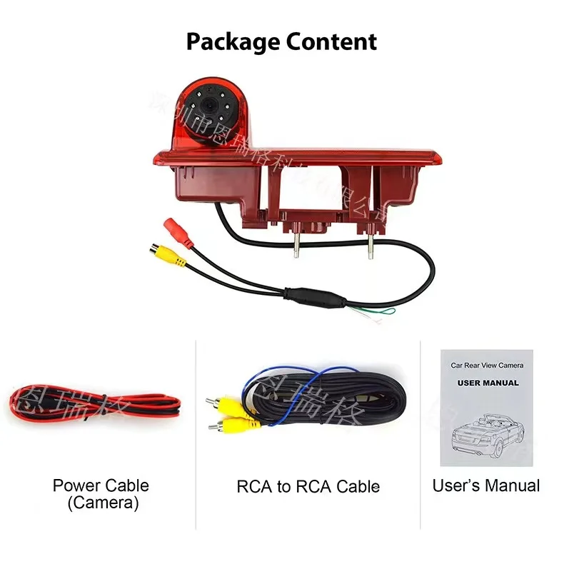 for Car Brake Light Rear View Reversing Camera For Renault Traffic, Opel/Vauxhall Vivaro (2014-Current)