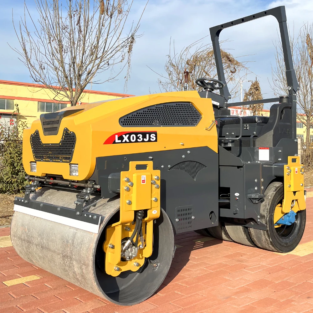 Hydraulic 3 Ton Water Cooled Diesel Engine Ride On Road Roller Compactor With Diesel Engine