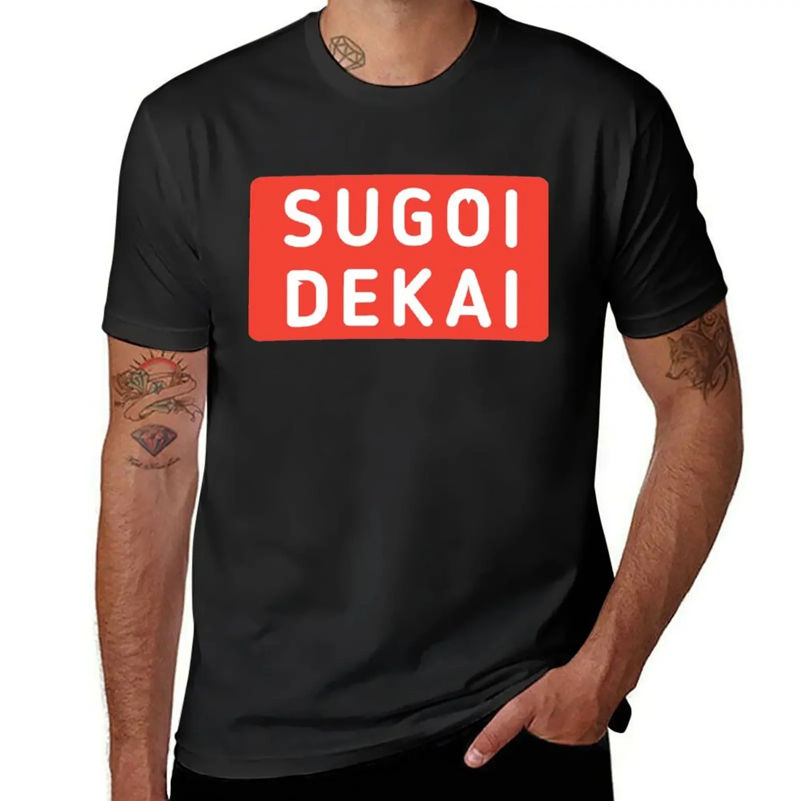 Sugoi dekai T-Shirt anime figures plain men t shirts high quality