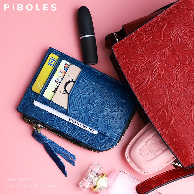 Men's Wallet Anti-NFC Credit Card Slot Coin Purse Genuine Leather Card Holder Soft Bag Money Bag For Male