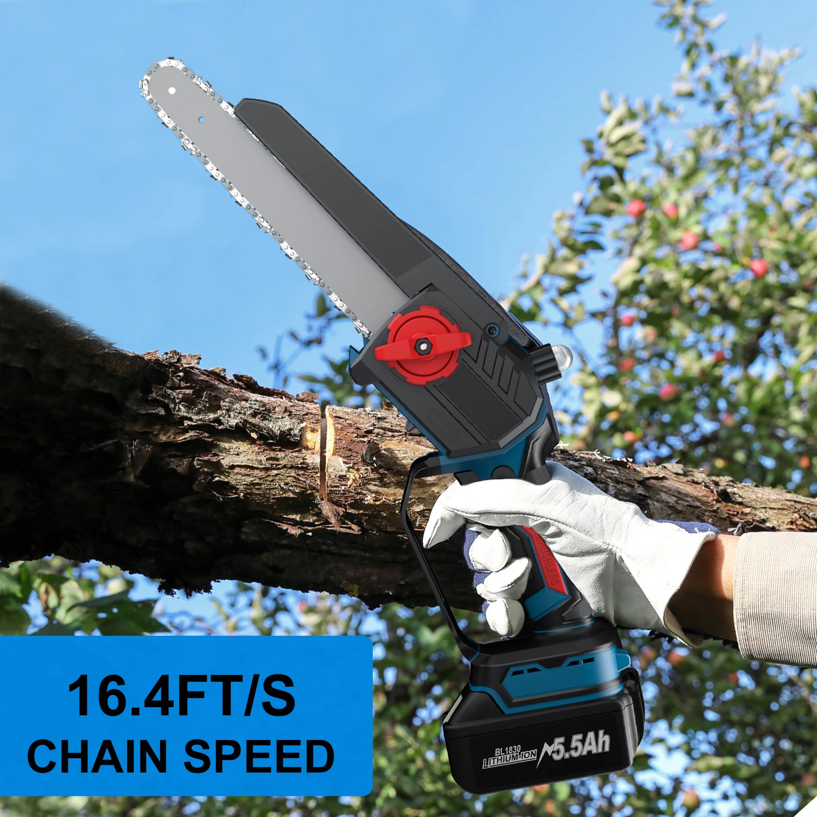 Mini Chainsaw for Makita BL1830 18v Battery Woodworking with Small Handheld Mini Portable Chainsaw Electric Logging Sawzall