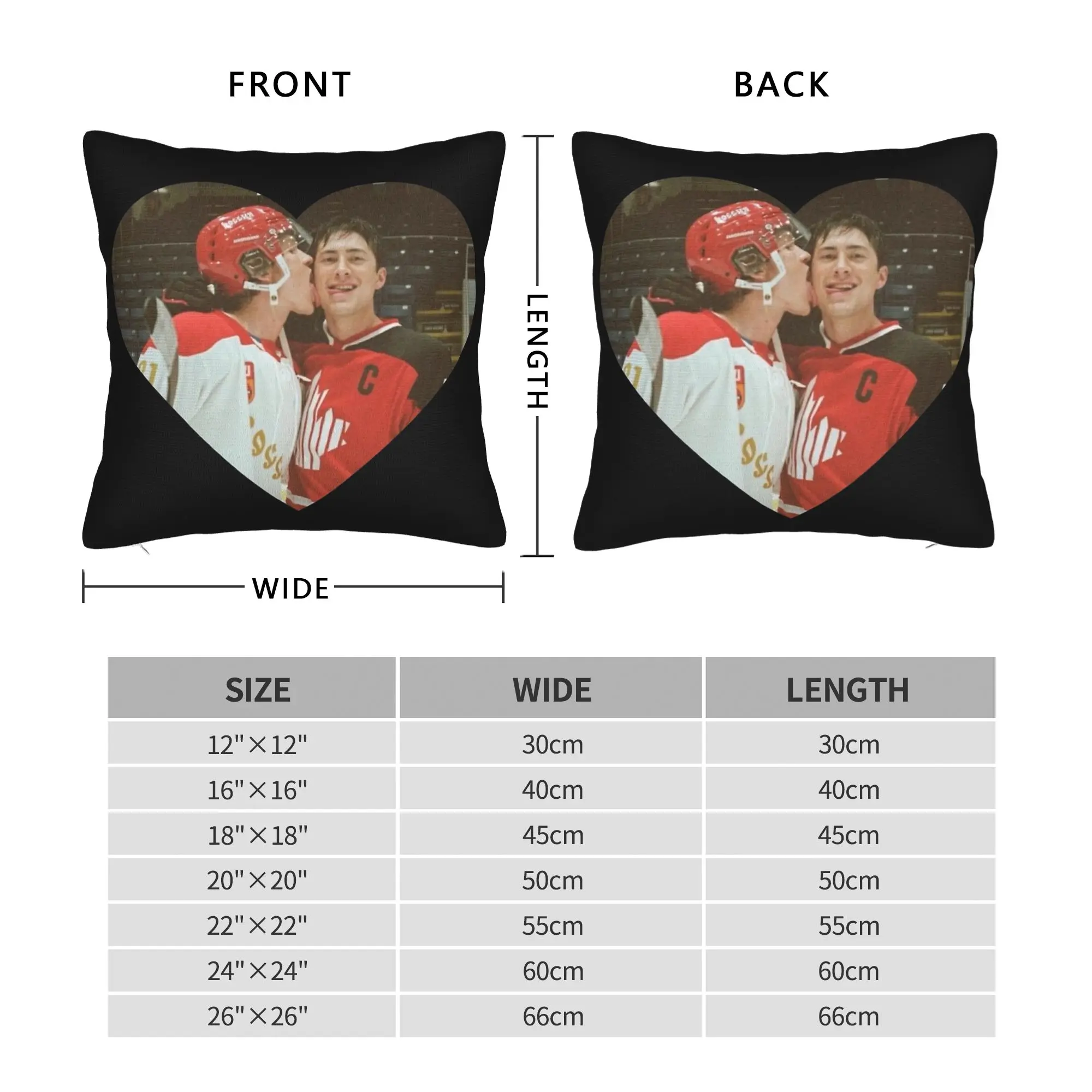 Shane Hollander Ilya Rozanov Heated Rivalry Pillowcase Soft Cushion Cover Gift  Pillow Case Cover Home Zippered 45X45cm