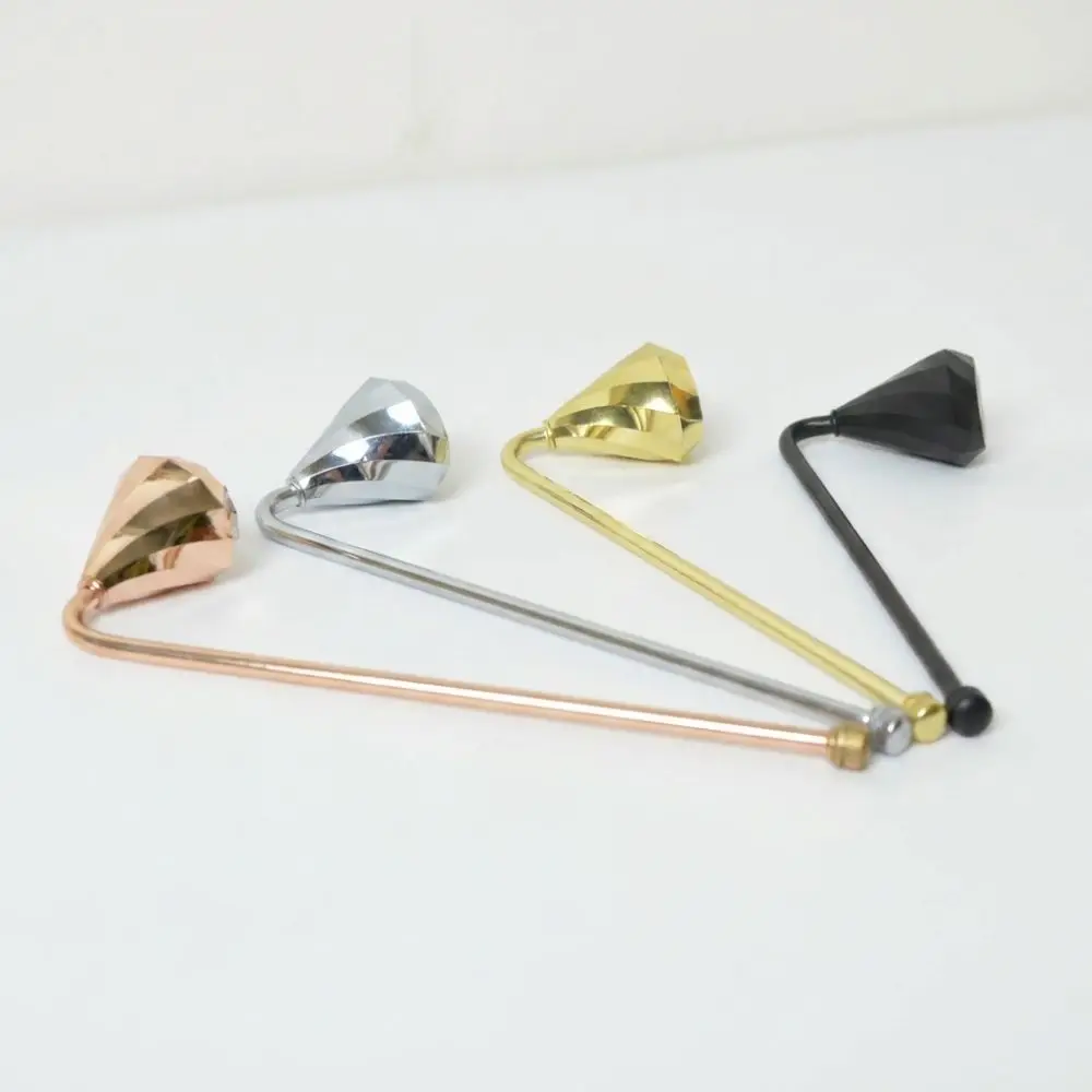 Ice Cream Shaped Candle Snuffer Long Handle Polished Surface Wick Trimmer Black Gold Silver Flame Extinguisher For Candle Lovers