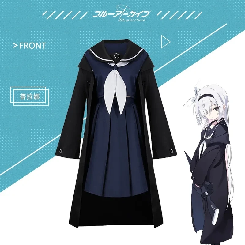 

Game Blue Archive Arona Cosplay Costume Bosozoku Sailor Dress JK Girls Black School Uniform Tops Skirt Jacket For Halloween