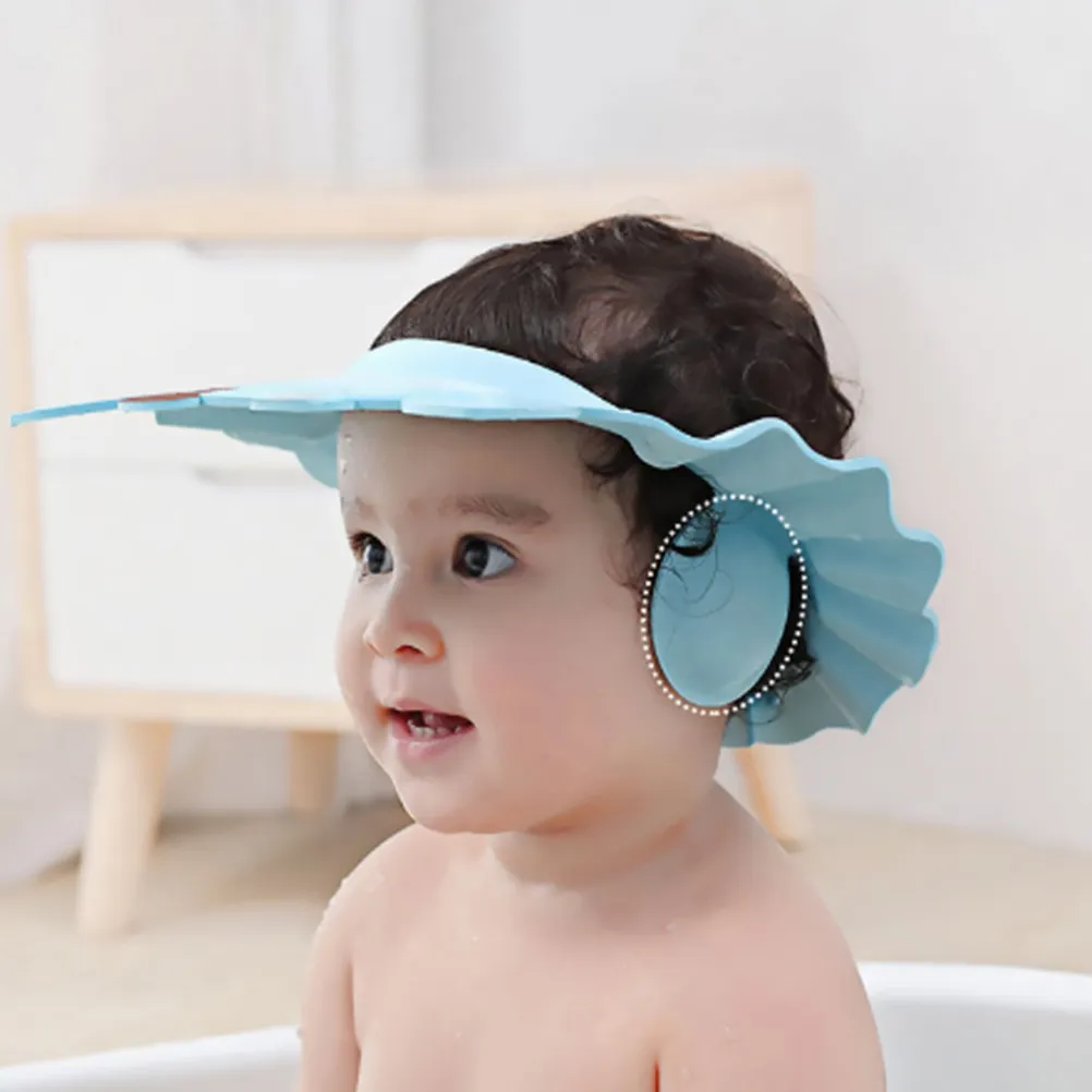 

3Pcs Baby Shampoo Cap Children Bathing Hats Adjustable Waterproof Shower Caps Infant Ear Protection Bathing Accessories
