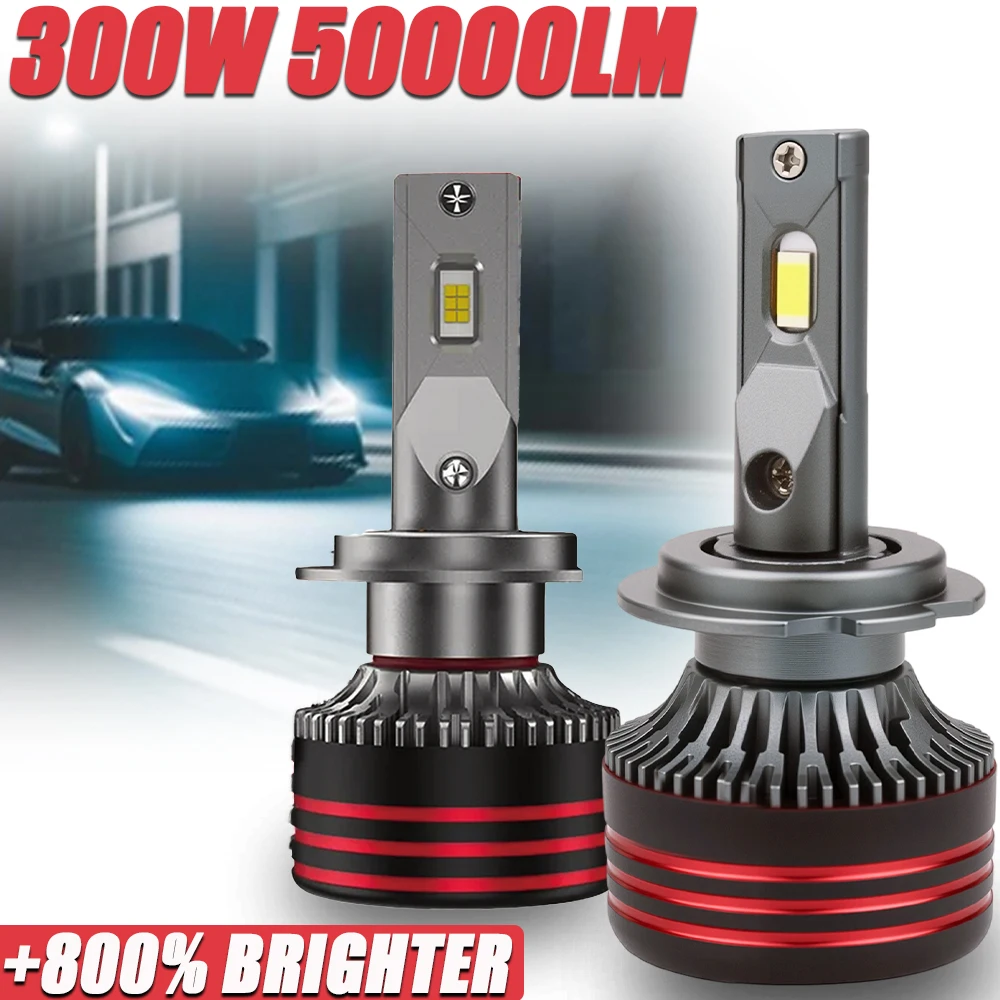 

H7 Фара H4 Bi LED Hi/Lo Beam Лампы 9005 9006 HB3 HB4 H11 H9 H8 CANBUS Автомобильные фары Супер яркие 12 В 50000LM Автоматические светодиодные фары
