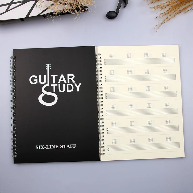 Universe Piano Guitar Musical Notebooks Memo Sketchbook Student Journal School Books Diary Notepad Stationery Office Music Gift