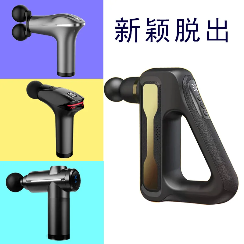 Massage Gun Muscle-Relaxing Tool Fitness Mini Neck Cream Grab Film Instrument Electric Massaging Machine Vibration LCD