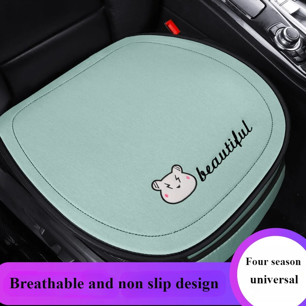 Cute Polyester Car Seat Cover Set with Cartoon Pattern for Breathability Car accessories interior woman seat covers  Car cushion