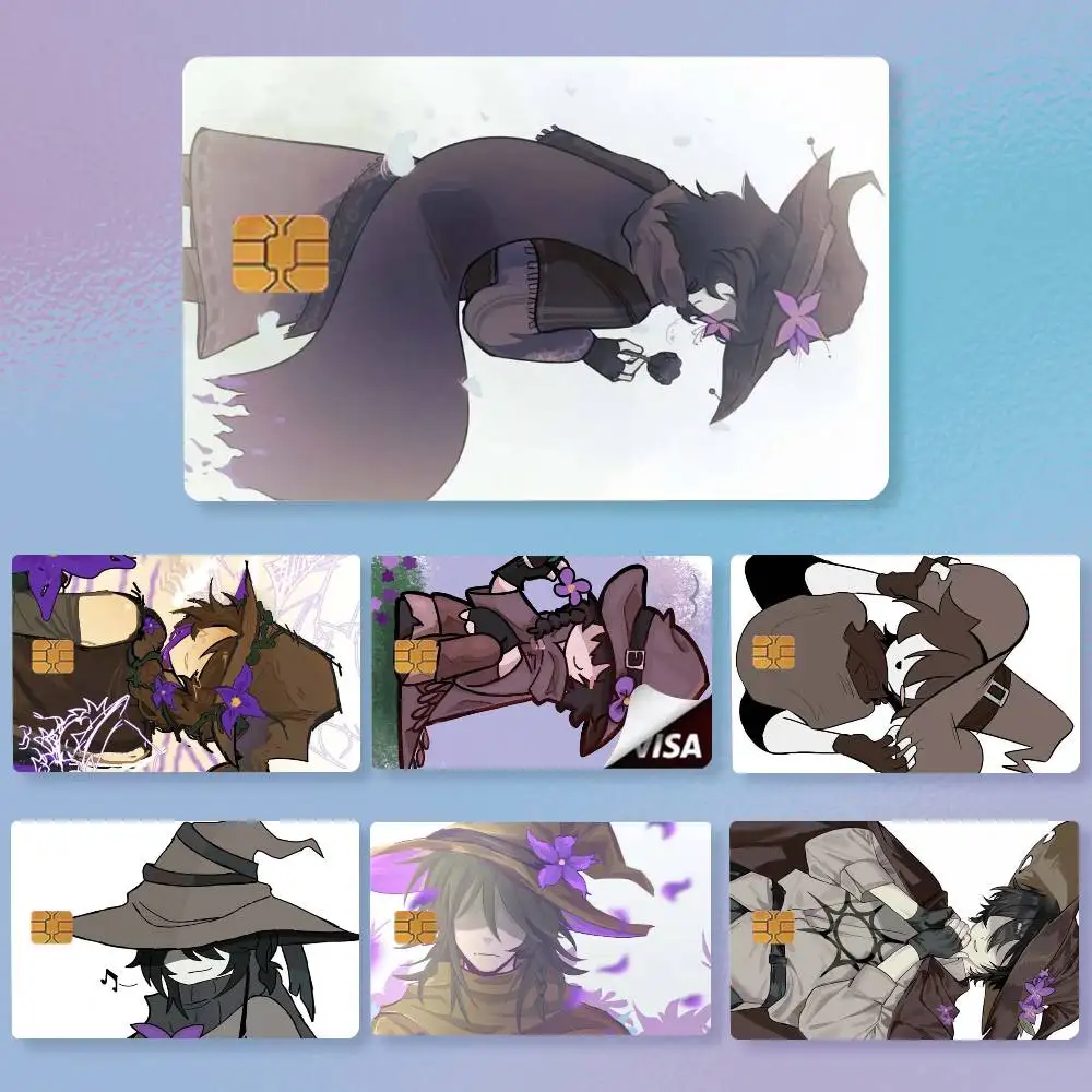 Azure Anime  Credit Card HD Stickers Easy to replace, change card style anytime as you like