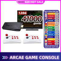 VILCORN Arcade Video Game Console 4K TV Game Stick with Double Arcade Joysitck Games For MAME/Sega/PS1/Atari Kid Gift