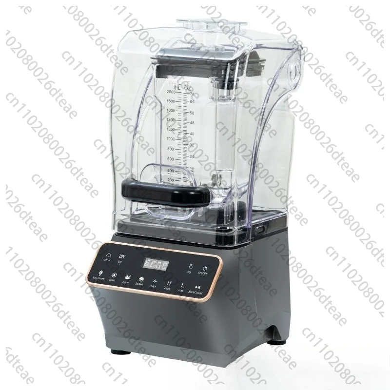 Commercial Quiet Blender With Soundproof Shield 2L Heavy Duty Electric Smoothie Maker Multifunction Food Processor European Plug
