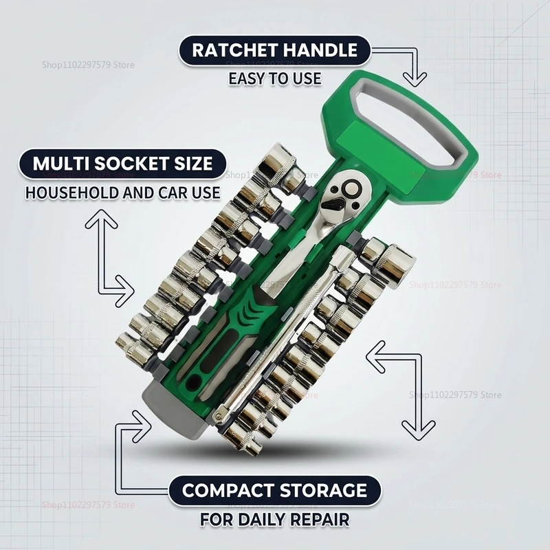 1/4 3/8 Inch Ratchet Socket Se - огляд і ціна Tools Mechanical Workshop
