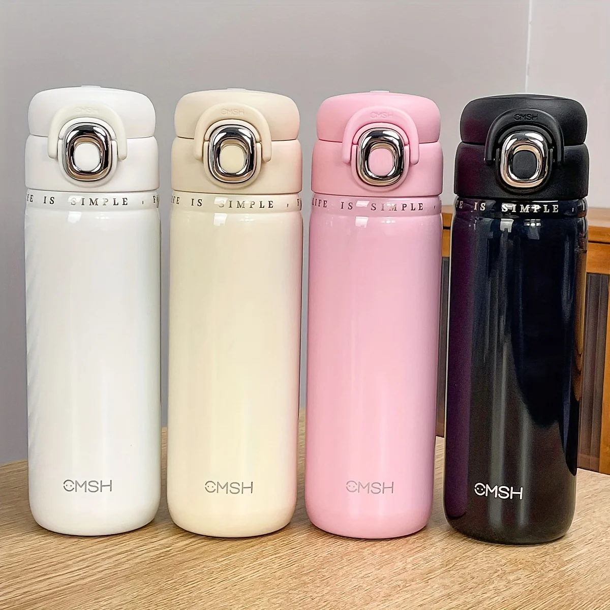 1pc 520ML Insulated Tumbler with Straw & Sip - Vacuum Flask for Couples, Leakproof Sports Water Bottle for Outdoor Travel