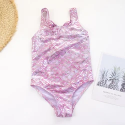 2024 Girls Ruffle Bikini Swimsuit Gradient Leopard Floral Animal Kids Swimwear Children Bikini Rainbow Bathing Set 412