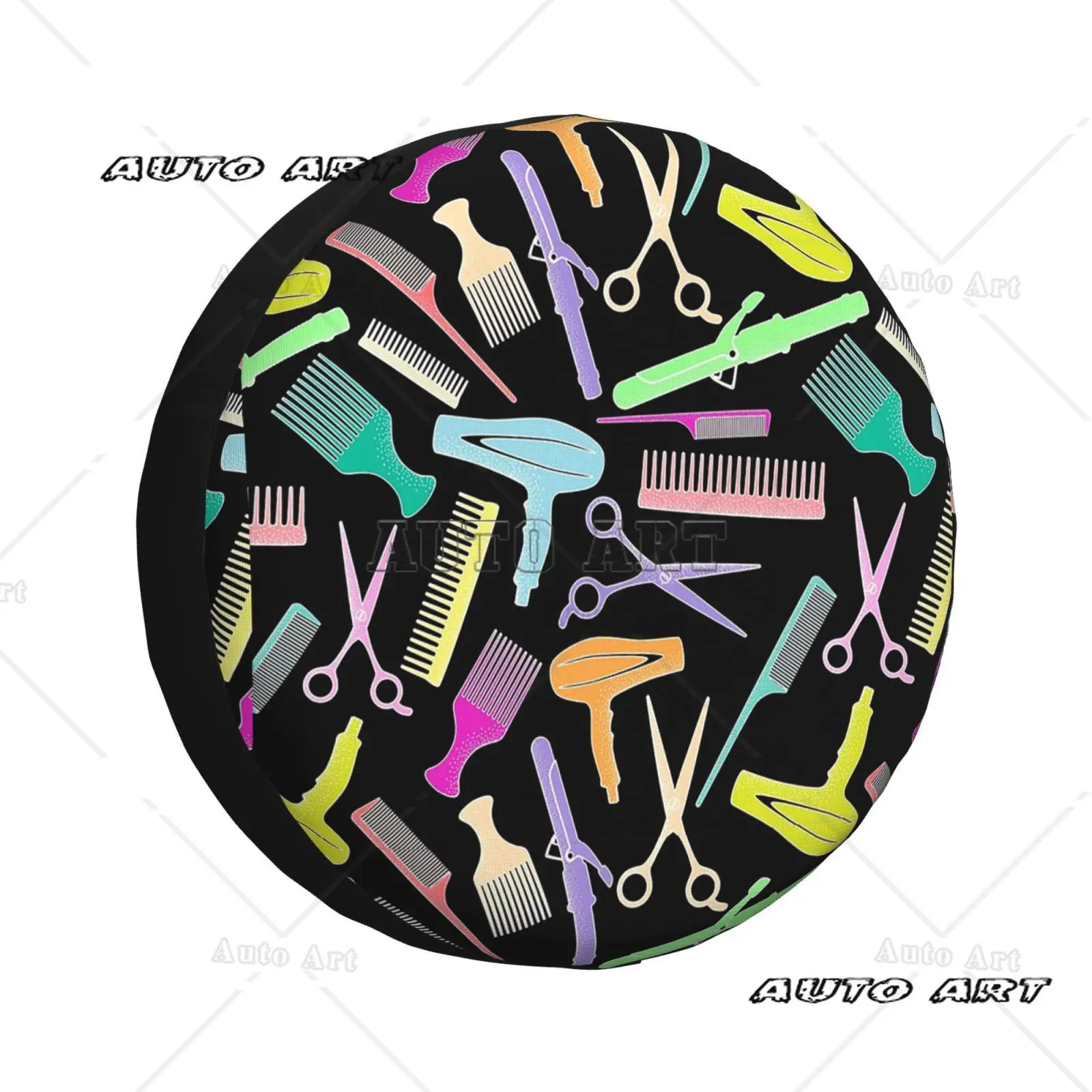 

Ретро ножницы для стрижки волос, модные полосатые чехлы для запасного колеса, универсальный комплект шин, автомобильные аксессуары 14, 15, 16, 17 дюймов