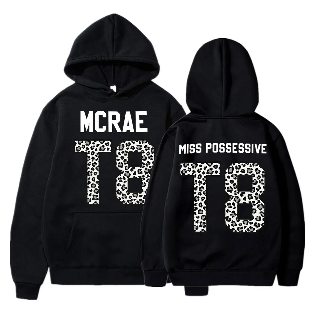 Singer Tate Mcrae T8 Leopard Graphic Hoodie Pop Music Fashion Vintage Sweatshirt Men Women Oversized Fleece Sportwear Fans Gifts