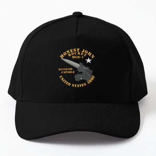 Army Artillery Honest John Rocket  Baseball Cap Hat Boys Bonnet  Fish Casual Casquette Women Czapka Summer Sport Black Printed