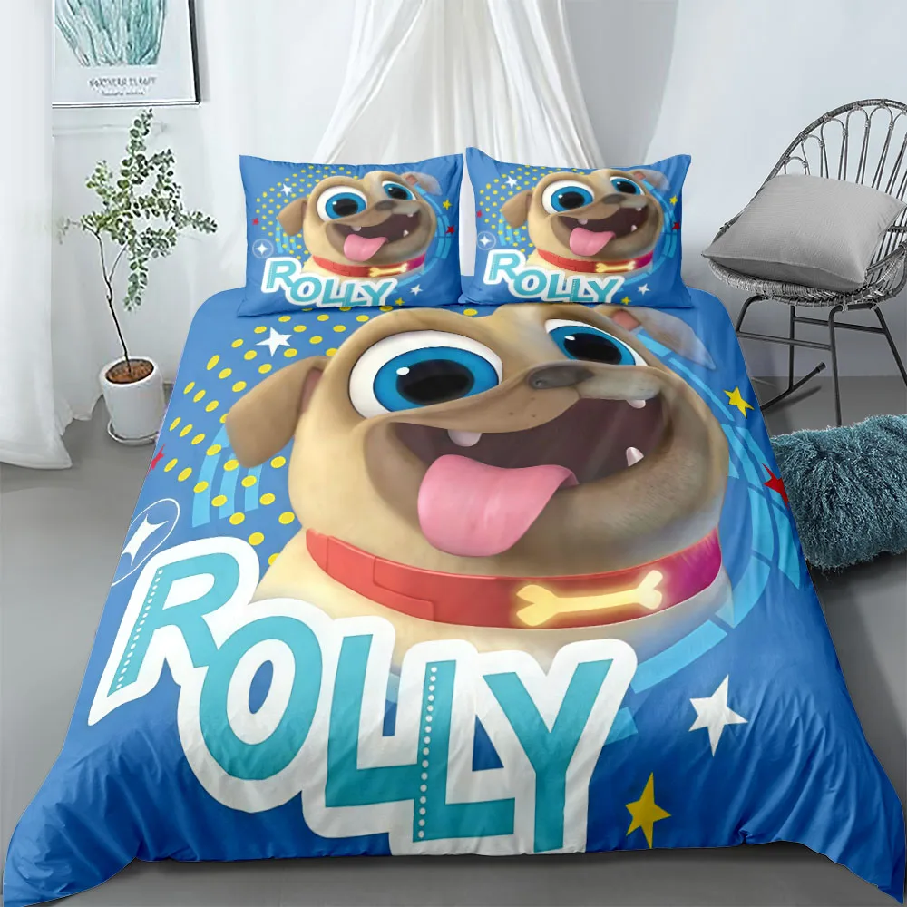 Juego de Funda de Edredón Puppy Dog Pals, Juego de Ropa de Cama Individual, Doble, King, Twin, Full, Queen