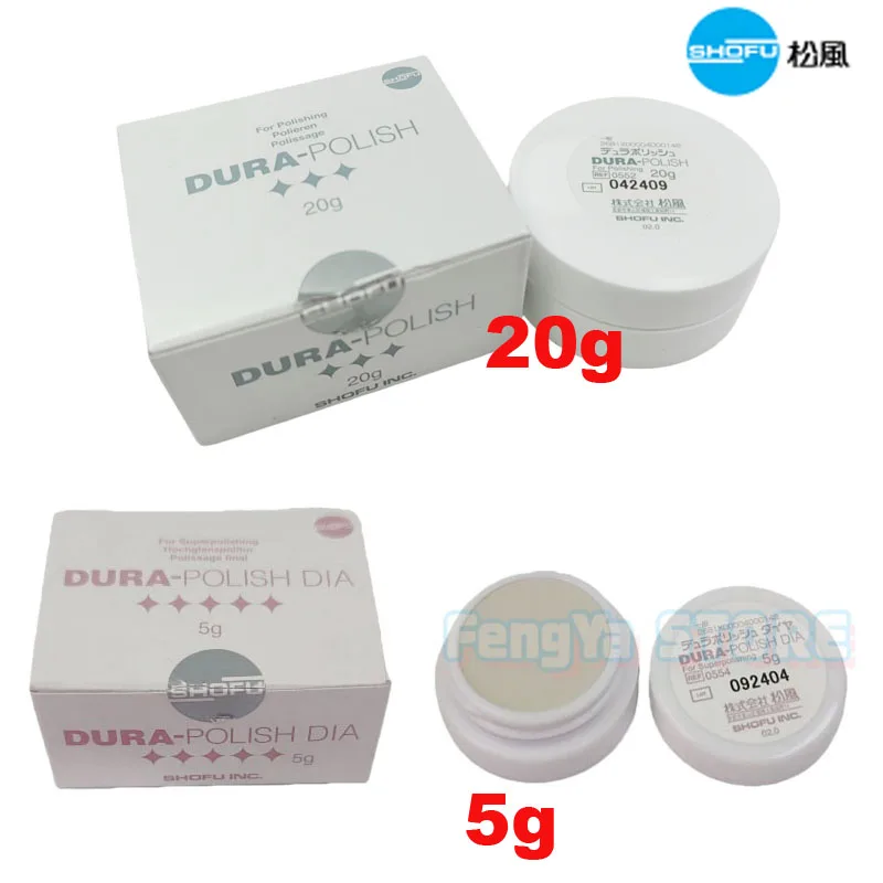    SHOFU 20g DURA POLISH DIA Pasta de Pulido Dental 5g Pasta de Pulido de Diamante para Zirconia Dental, Vidrio-cerámica y Porcelana