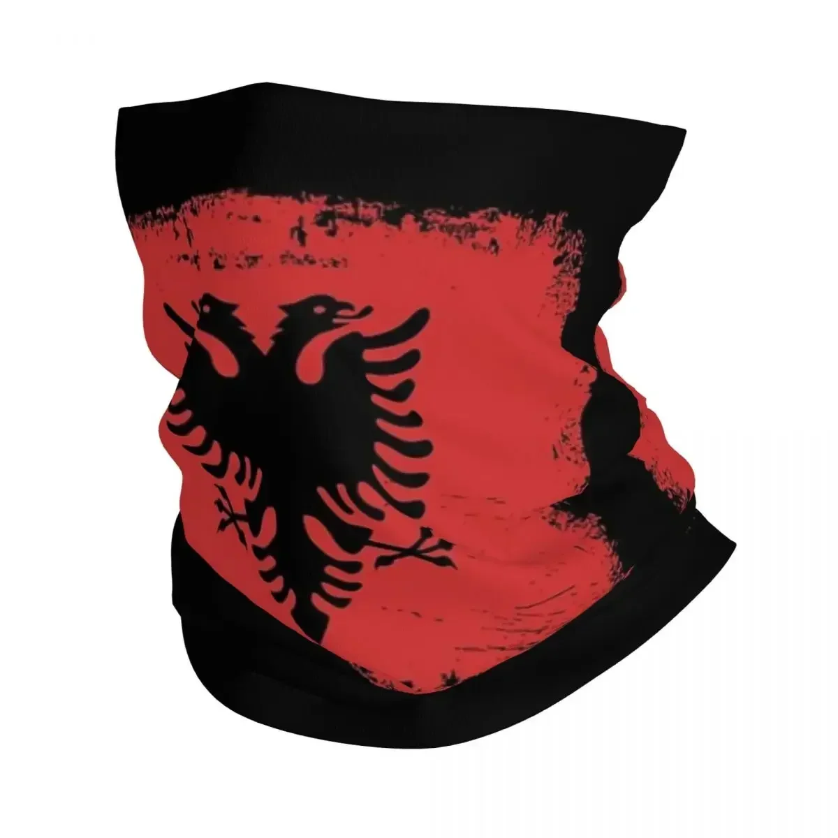 Bandana con estampado de bandera de Albania para adultos, bufanda cálida para el cuello, a prueba de viento, Unisex