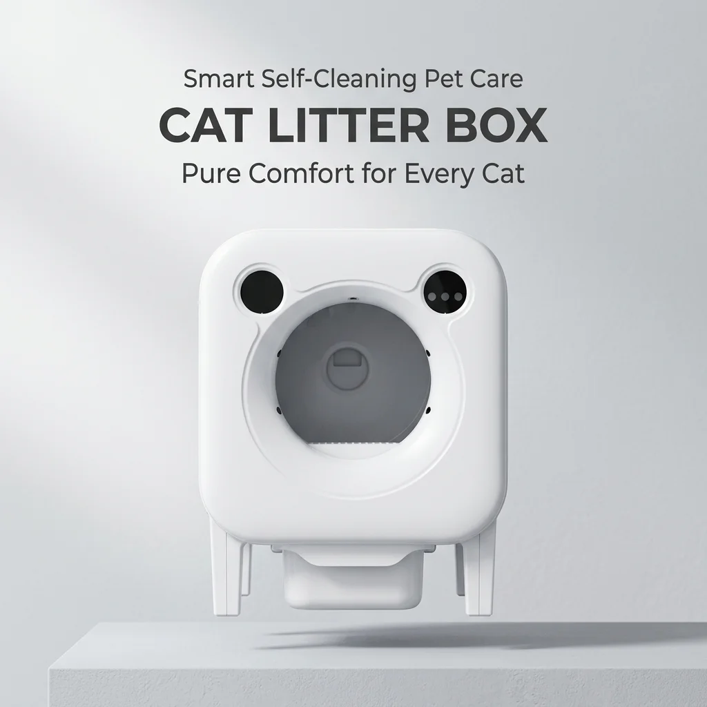 Smart Pet Cat Litter Box Extra-Large Splash-Proof Wi-Fi Controlled Fully Automatic Cat Toilet Roll-Up Electric Scoop Video