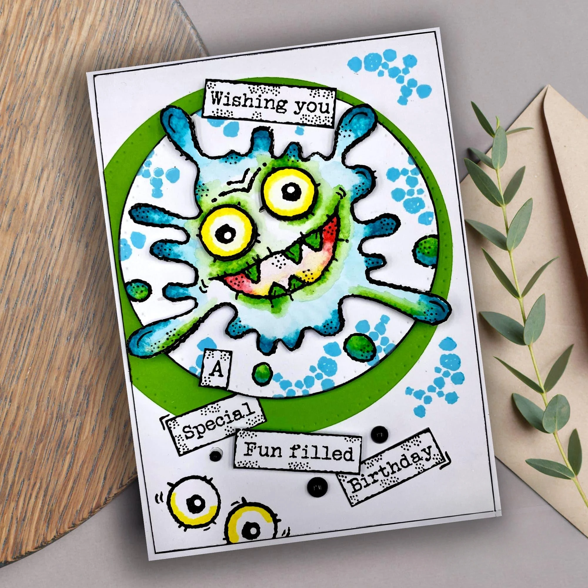 New 2024 Blot Monster Clear Stamp， To Help You Create Your Own Quirky Monsters,For DIY Handmade Holiday Greeting Cards