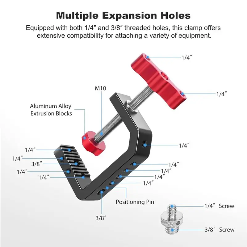 [NEW!CCDD】 C Clamp Desk Mount With 1/4